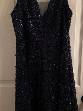 SHEIN  Navy Sequin Dress